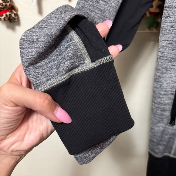 Lululemon Daily Practice Jacket Space Dye Camo Black Dark Slate Longline Size 4 - Picture 4 of 12